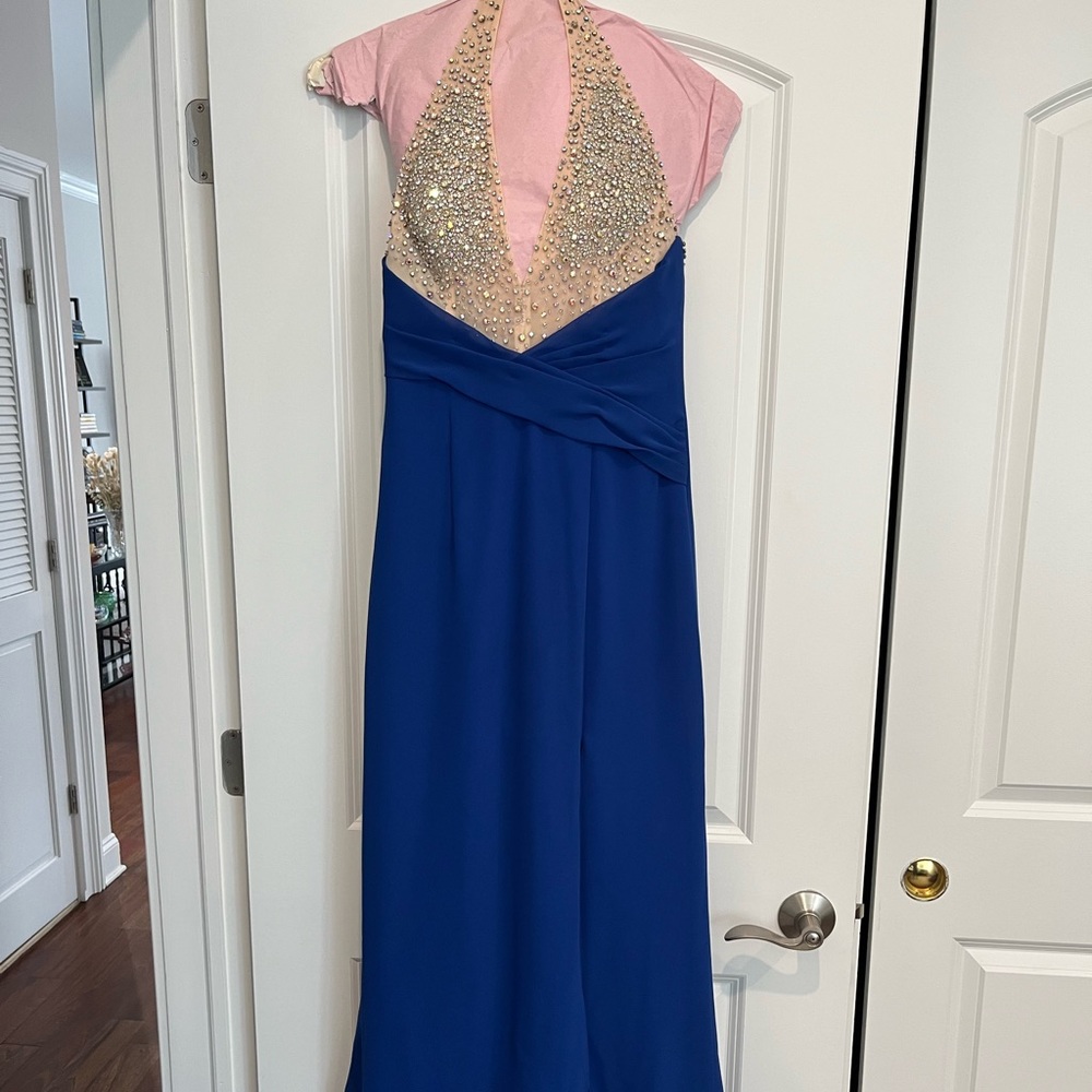Crown Collection Royal Blue Pageant/Prom Gown - Size 10 (fits size 8)